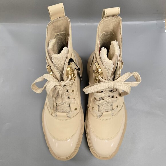 SOREL Caribou X Cozy Lace Up Boot Bleached Ceramic Oatmeal Beige Size 8 - Picture 9 of 15